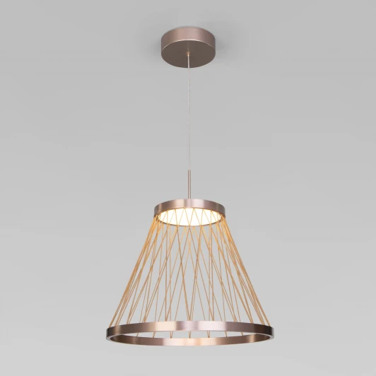 40016/1 LED коричневый Подвесной светильник Eurosvet Cesta 40016/1 LED коричневый (220V, на проводе, круглые)