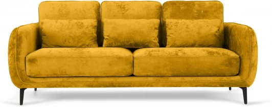 786593 Диван Amsterdam трехместный ОГОГО (арт.786593), (Ткань,Велюр/Оранжевый)