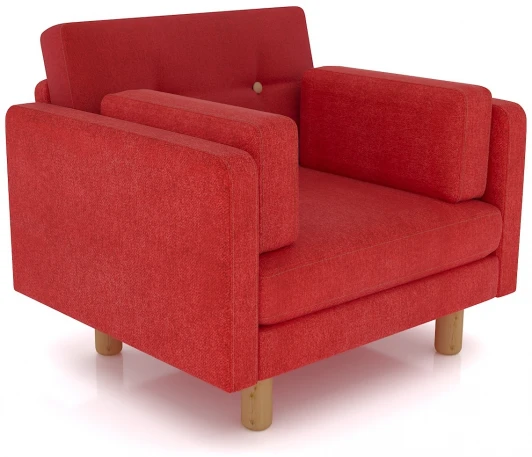 19462 Кресло Arsko Ингвар красный велюр