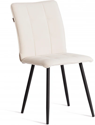 24801 Стул обеденный Bari Tetchair (Флок/Молочный,Черный) арт.24801
