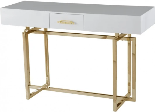 P-MJ-003casa Стол-консоль Гарда P-MJ-003, 120х40х76 см, белый/золото IST-CASA
