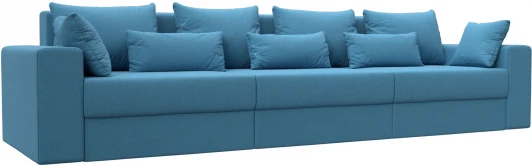 123340 Диван прямой Майами Long (Голубой/Рогожка) Лига Диванов арт.123340