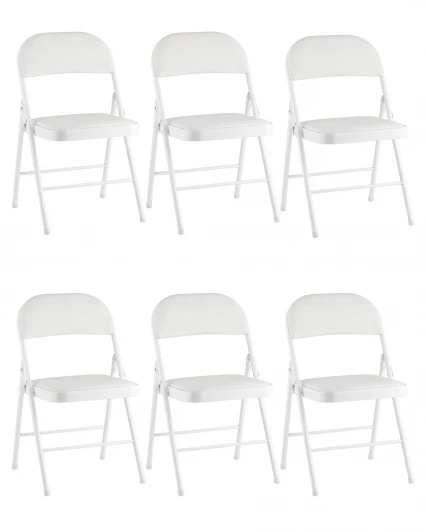 УТ000043173 Стул складной GJ-22 белый иск.кожа 6 шт. Stool Group УТ000043173