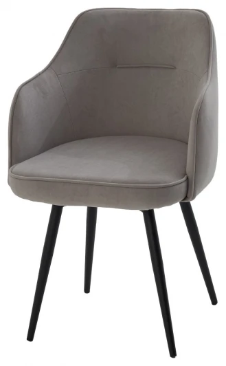 635M06173 Стул ЛОРИС 360 град. поворот. цвет B22 Серый, велюр / черный каркас M-City 64737