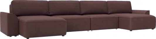 128360 Диван п-образный Лига-048 НПБ лонг Лига Диванов (Замша) арт.128360