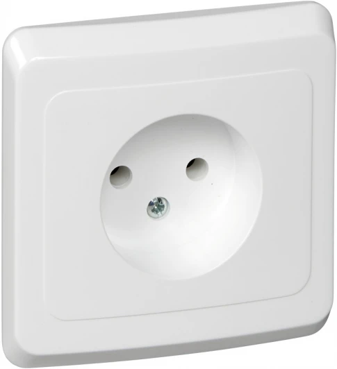 PC16-001B Розетка встраиваемая без заземления (белый) Systeme Electric Этюд PC16-001B