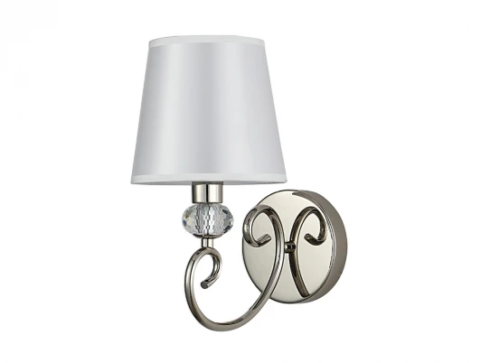 1201/A nickel Бра с вставками из прозрачного хрусталя Newport 1200 1201/A nickel