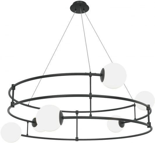 MOD317PL-06B Подвесная люстра Maytoni Balance MOD317PL-06B (220V, на тросе, шарики, кольцо)