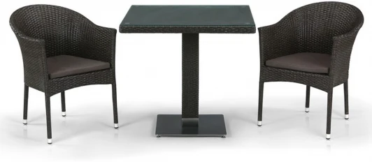 T605SWT/Y350B-W53 Brown Комплект плетеной мебели Afina T605SWT/Y350B-W53 Brown