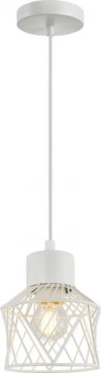 10174/1S White Подвесной светильник Escada Averio 10174/1S White 1х40Вт Е27, металл, белый (220V, на проводе, круглые)