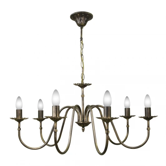 S9215-6 Люстра подвесная Day&Night, 6 ламп, черный с золотом