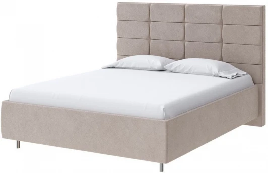 1928379 PROxSON Кровать Shapy без основания (Ткань: Велюр Monopoly Миндаль (111)) 120x190