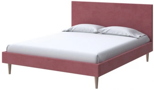 1935168 PROxSON Кровать Claro (Ткань: Велюр Ultra Багряный) 140x200