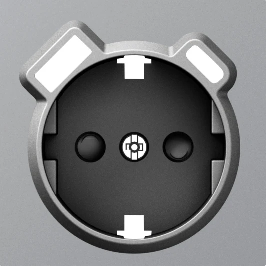 DE22940 Накладка для розетки Schuko с зарядным устройством USB A+C, со шторками 16A 250В, матовый серый Donel A07 DE22940
