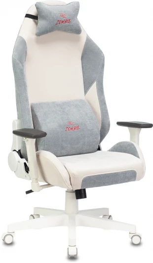 EPIC PRO LBLUE Кресло игровое Zombie EPIC PRO Fabric белый/серо-голубой с подголов. крестовина пластик пластик белый