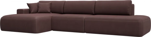 127759L Диван угловой Лига-036 НПБ Модерн Лонг левый угол Лига Диванов (Замша) арт.127759L