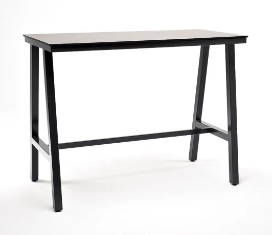 GRAY-140-70-H110-4sis 7024 Mua "Рио" стол барный из HPL 140х70см, H110, цвет столешницы "серый гранит" 4SIS УТ-00005739