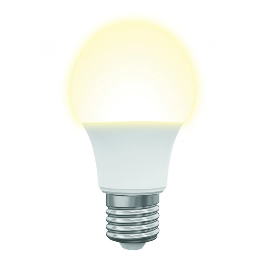 LED-A60-9W/3000K/E27/FR/NR картон Лампочка светодиодная шар белая E27 9W 3000K Volpe LED-A60-9W/3000K/E27/FR/NR