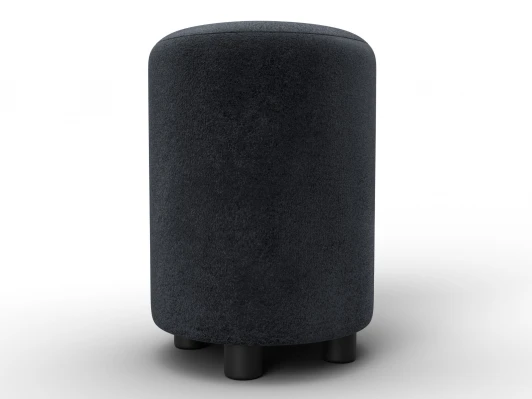 132351 Пуф 001 (ДСП,Фанера/Пластик/Велюр/Темно-серый) Лига Диванов 132351