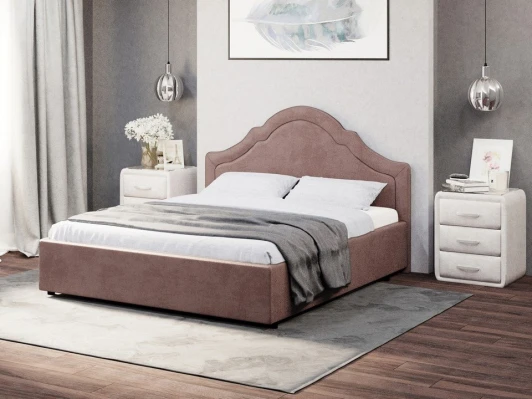 1935742 PROxSON Кровать Vintage (Ткань: Велюр Ultra Горячий шоколад) 160x200