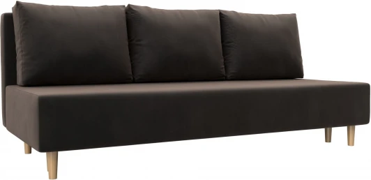 121092 Диван прямой Лига-033 (Коричневый/Велюр) Лига Диванов арт.121092