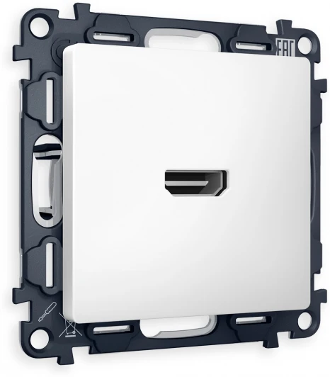 MA134010 Комплект механизма Ambrella Volt розетки HDMI 2.0 ALFA MA134010 Белый матовый 40V/500mA 2.0GHz 5-18Gbit/s QUANT