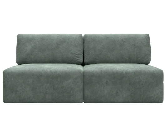 129471 Диван прямой модульный Лига-060 НПБ (ЛДСП,Брус,Фанера/Пластик/Велюр/Зеленый) Лига Диванов 129471