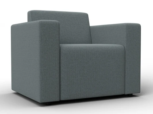 132462 Кресло Лига-093 (ДСП,Брус,Фанера/Пластик/Рогожка/Серый) Лига Диванов 132462