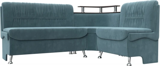 126115 Диван кухонный угловой Сидней правый угол (Бирюзовый/Велюр) Лига Диванов арт.126115