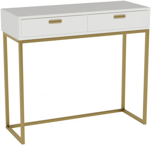 8009888101 Консоль Калифорния Дрим К02 ясень браш белый/золото PUSH-OPEN