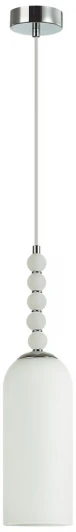 8270/1A Подвесной светильник Lumion Tracy 8270/1A хром/белый, металл/стекл Е14 1*40W 220V (на проводе)