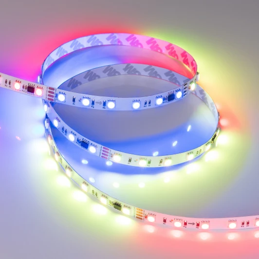033448 Светодиодная лента DMX-B60-10mm 24V RGB-PX6 (15 W/m, IP20, 5060, 5m) (Arlight, бегущий огонь) 033448