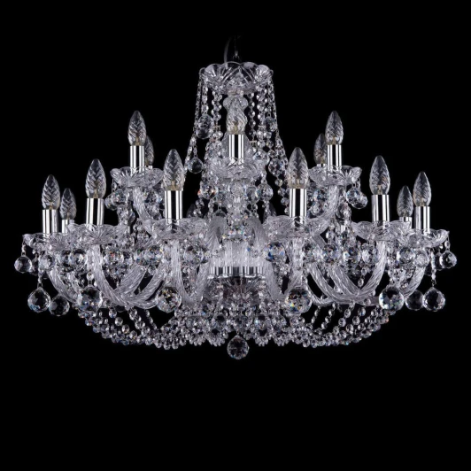 1406/12+6/300/Ni/Balls Подвесная люстра Bohemia 1406 1406/12+6/300/Ni/Balls