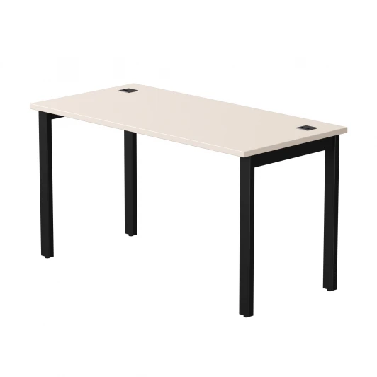 254S007GU9005 Стол прямой Everprof EVO (ЭВО) на металлокаркасе 1380х670х755 мм Кашемир/Черный 254S007GU9005