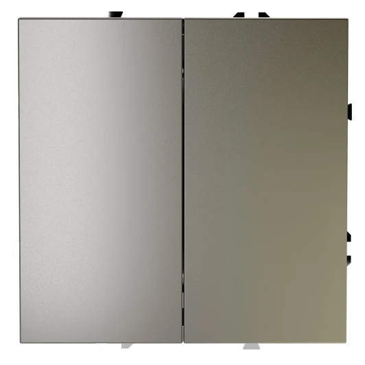 VLS020504 Перекрестный переключатель встраиваемый IP30 Voltum S70 VLS020504 двухклавишный 10А, (шелк)