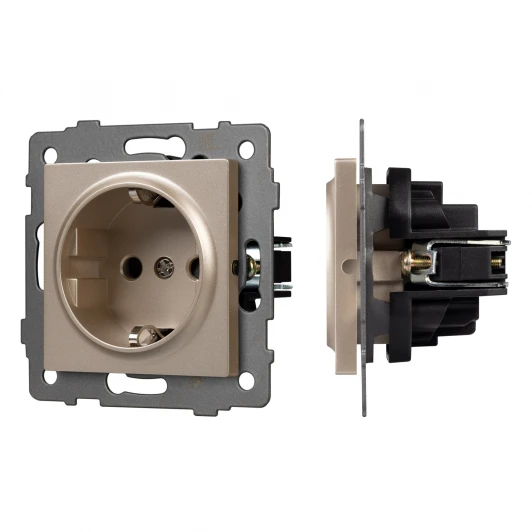 049817 Механизм электрической розетки SCT-MEU1-PL-GD-V (250V, 16A) (Arlight) 049817