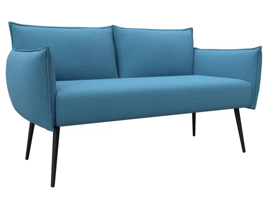 131064 Диван прямой Лига-083 (Фанера/Металл/Рогожка/Голубой) Лига Диванов 131064