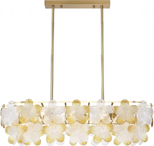 SL6240.203.08 Подвесная люстра на штанге ST Luce Tender SL6240.203.08 золотистый/Прозрачный, январный E14 8*60W TENDER (220V, цветы)