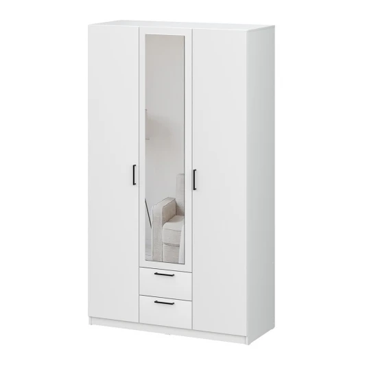 00-00184857 Шкаф трехстворчатый Арника Бали, Белый шагрень