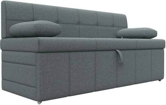 123763 Диван кухонный прямой Лео (Серый/Рогожка) Лига Диванов арт.123763