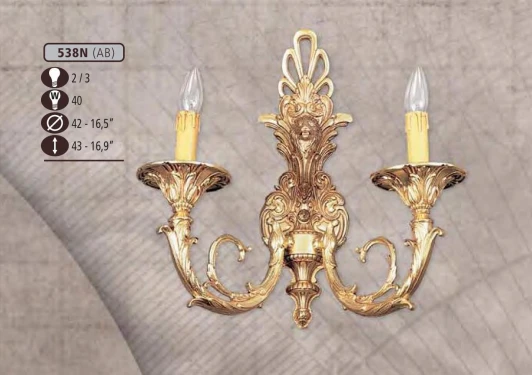538N/2 AB Бра Riperlamp 538N 538N/2 AB