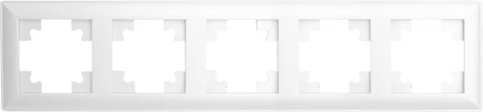 39796 Рамка на 5 постов (белый) Stekker Катрин 39796