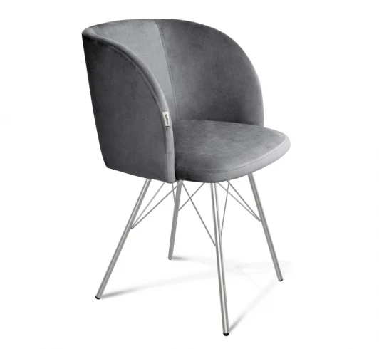 8010538106 Стул Sheffilton SHT-ST33/S37 угольно-серый/хром лак 8010538106