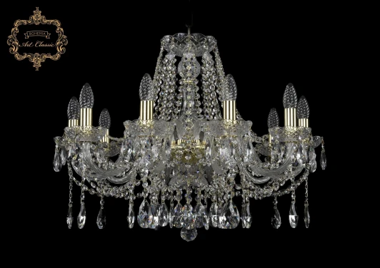 11.12.10.240.Gd.Sp Подвесная люстра Art Classic 11.12 11.12.10.240.Gd.Sp (220V, хрусталь, на цепи, подсвечник, свеча)