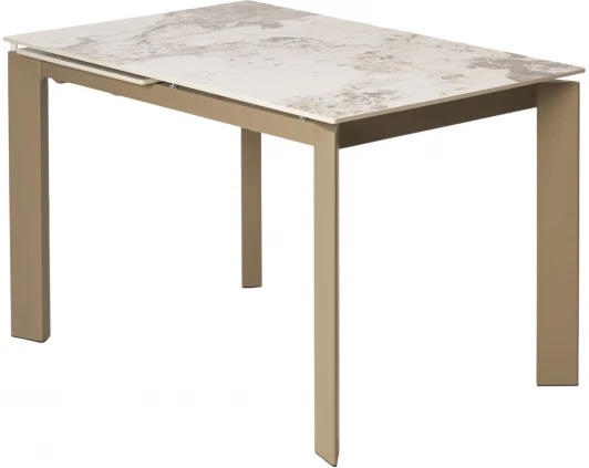 614M05846 Стол CORNER 120 GLOSS LUXURY PANDORA SOLID CERAMIC / TAUPE, ®DISAUR (арт.614M05846)