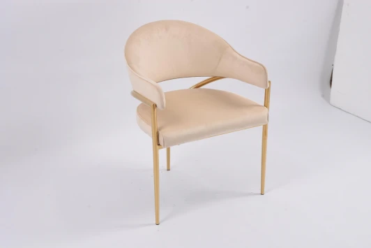 MC886-BG-2casa Стул обеденный Модена MC886-BG-2, 59х61х79 см, бежевый/глянцевое золото IST-CASA