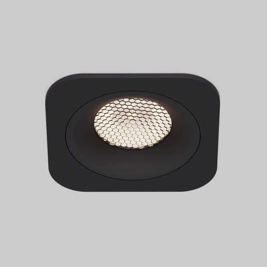 15276/LED Светильник встраиваемый светодиодный IP44 Elektrostandard Tetro 15276/LED 10W 4000K черный IP44