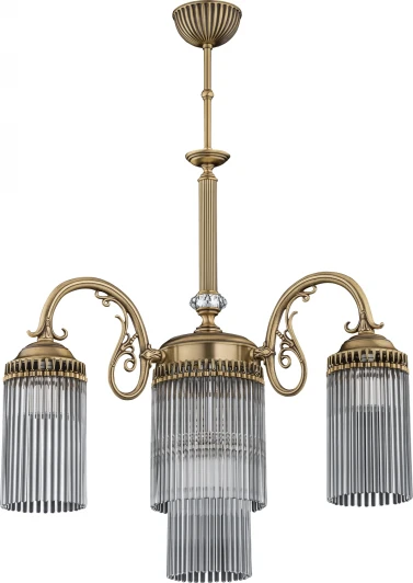 FIO-ZW-3+1(P) Потолочная люстра ярусная на штанге Kutek Fiore FIO-ZW-3+1(P) (220V, хрусталь Swarovski)