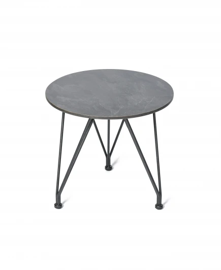 RC658-D40-SHT-TU29/H36 Журнальный стол из HPL круглый Ø40, цвет черный мрамор 4SIS Гавана RC658-D40-SHT-TU29/H36