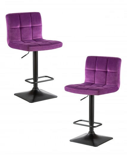 LM-5018-N_B-M_V-MJ9-58 Набор 2 шт стул барный DOBRIN DOMINIC (фиолет велюр (MJ9-58))